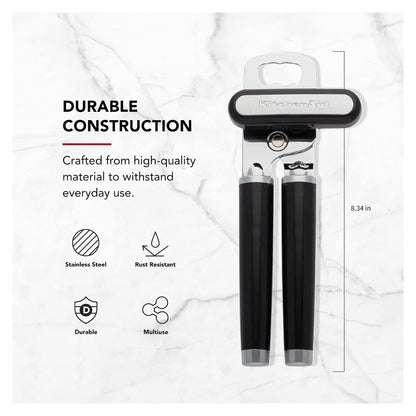 KitchenAid Classic Multifunction Can Opener and Bottle Opener Easy to Use, Razor Sharp Stainless Steel Cutting Wheel, So original product photo