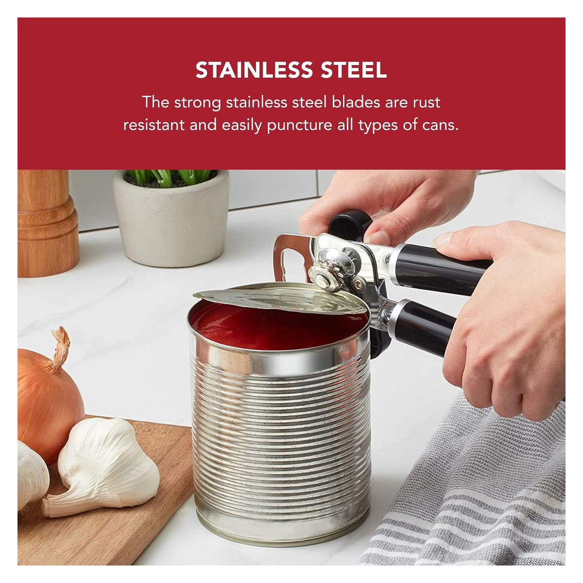 KitchenAid Classic Multifunction Can Opener and Bottle Opener Easy to Use, Razor Sharp Stainless Steel Cutting Wheel, So original product photo