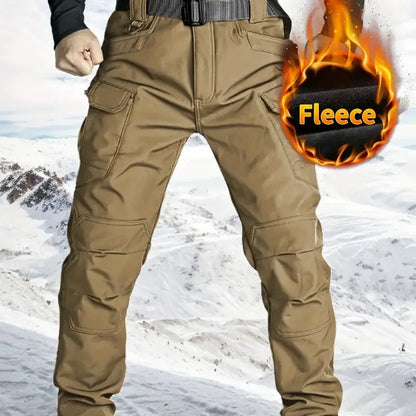 HOMUG Fleece-Lined Tactical Cargo Pants – Brown