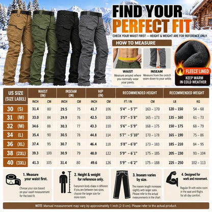 HOMUG Fleece-Lined Tactical Cargo Pants – product view