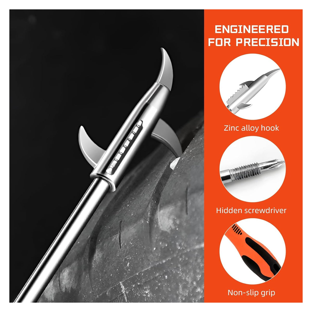 Automotive Tire Stone Cleaning Hook, Multifunctional Car Tyre Stone Remover Wheel Repair Tool, Portable Tire Tread Clean original product photo