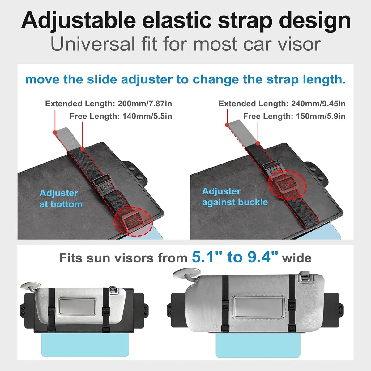 Veharvim Polarized Car Sun Visor Extender — original product view 5