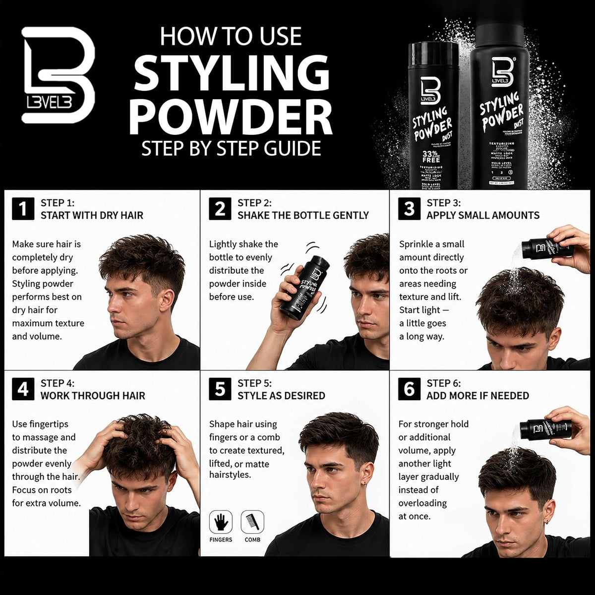 L3VEL3 Styling Powder — 60g Matching Duo — original product view 2