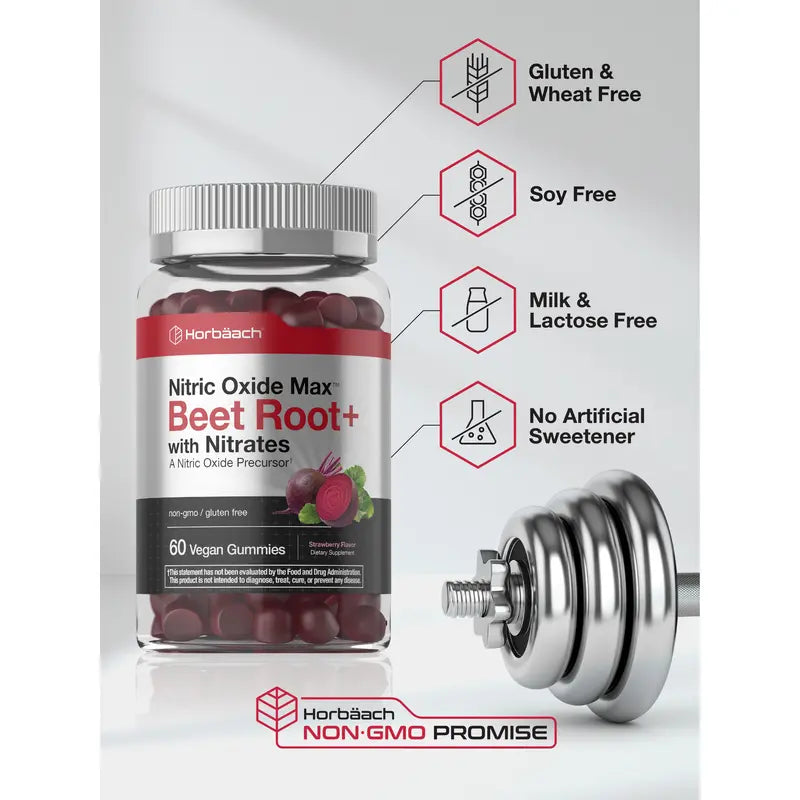Horbäach Beet Root Gummies – Two 60-Count Bottles – product view