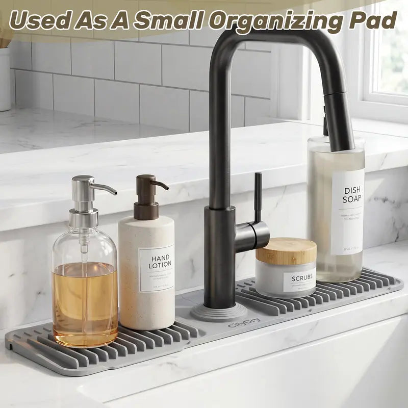 Silicone Faucet Splash Guard Mat - Two-Piece Set — product image 9