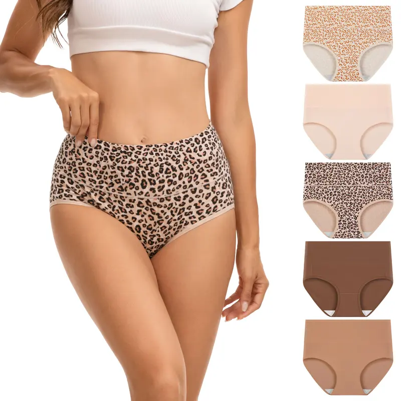 INNERSY High-Waisted Cotton Briefs – 5-Pack source product image