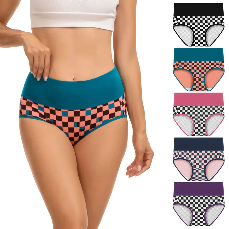 INNERSY High-Waisted Cotton Briefs – 5-Pack source product image
