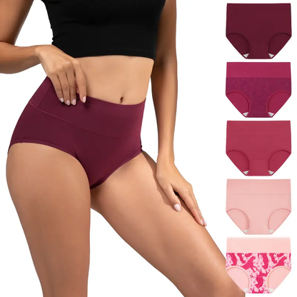 INNERSY High-Waisted Cotton Briefs – 5-Pack source product image