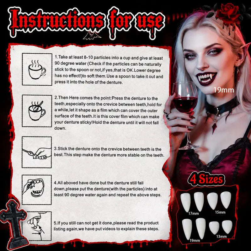 Resin Vampire Fang Kits – Matching Duo – product view