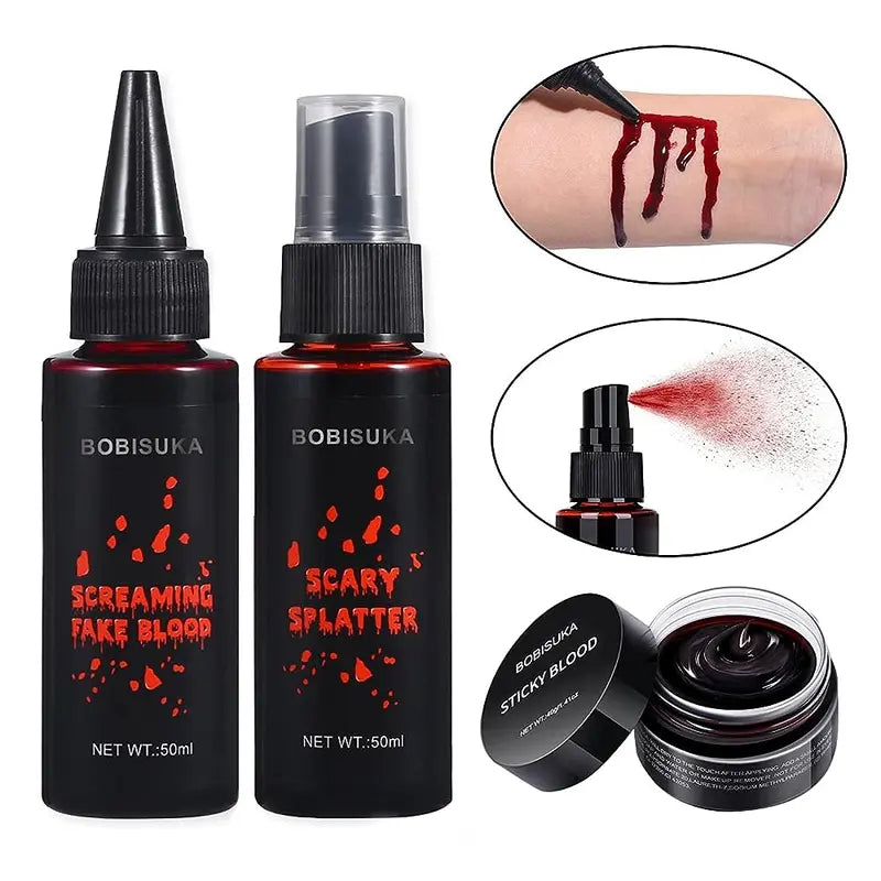 BOBISUKA Halloween Fake Blood Makeup Kit - 3pcs — product image 7