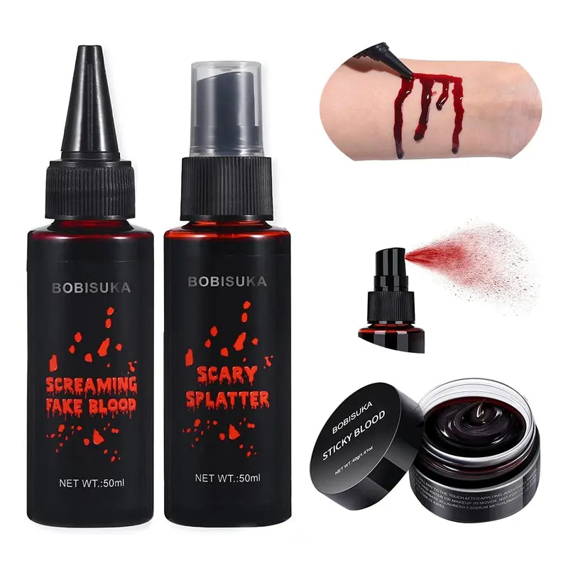 BOBISUKA Halloween Fake Blood Makeup Kit - 3pcs — product image 1