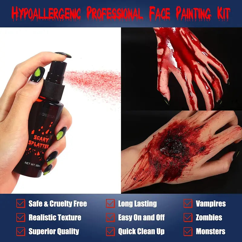 BOBISUKA Halloween Fake Blood Makeup Kit - 3pcs — product image 3