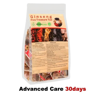 Ginseng Five Treasures Herbal Tea – Two 30-Sachet Packs – 30 Cups