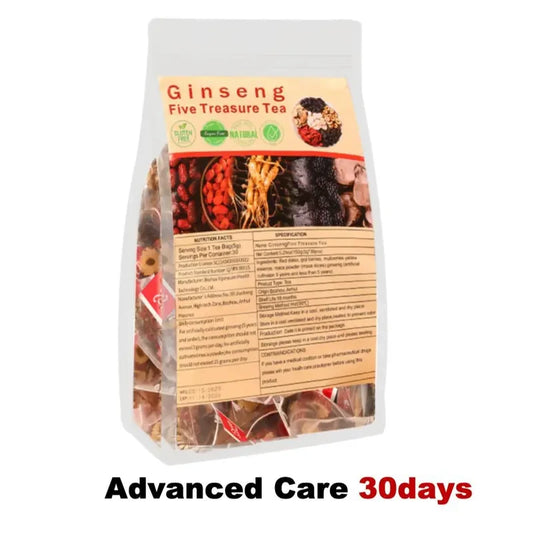 Ginseng Five Treasures Herbal Tea – Two 30-Sachet Packs – 30 Cups
