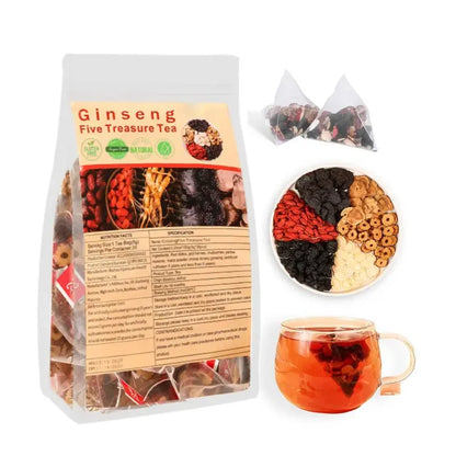 Ginseng Five Treasures Herbal Tea – Two 30-Sachet Packs – product view