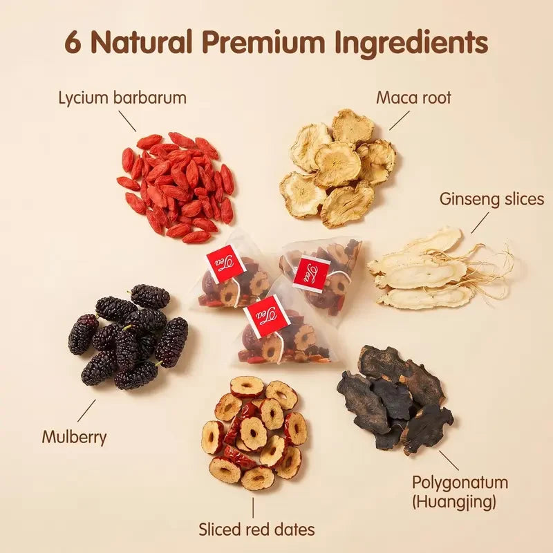 Ginseng Five Treasures Herbal Tea – Two 30-Sachet Packs – product view