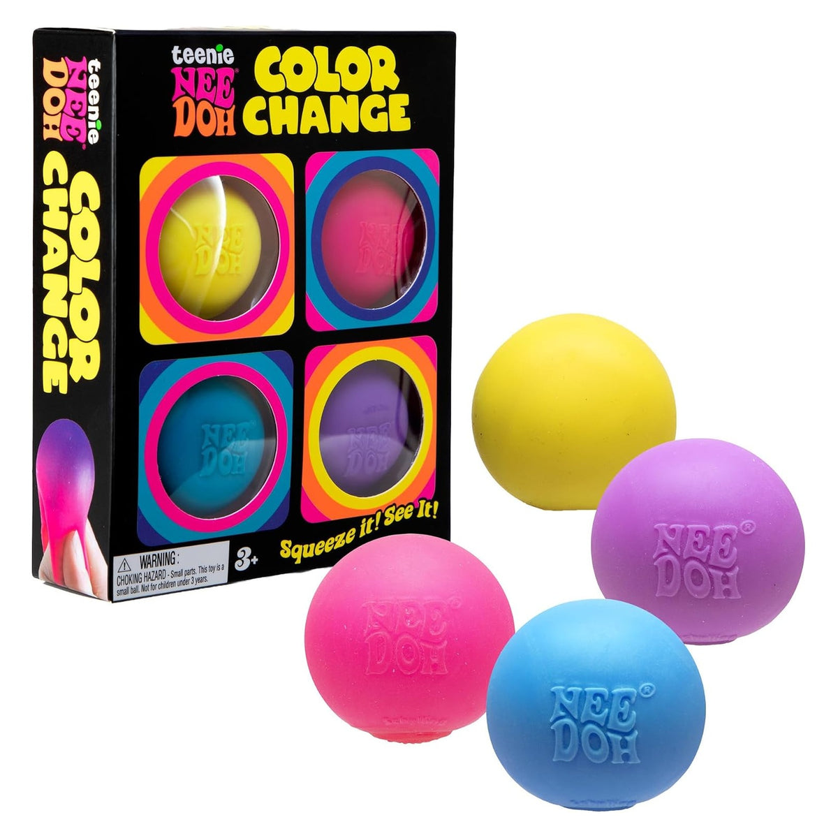 NeeDoh Teenie Color-Change Squeeze Toys – Eight-Pack original product photo