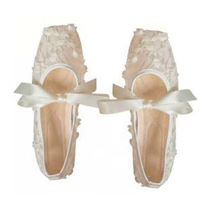 BEAUDRM Women's Ballet Flats - Beige