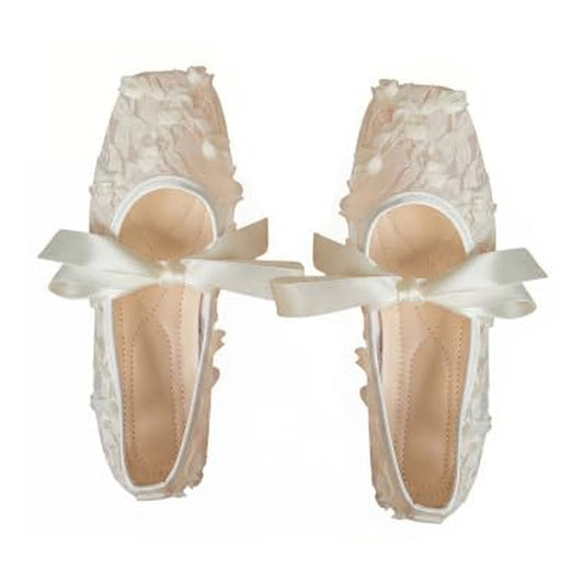 BEAUDRM Women's Ballet Flats - Beige