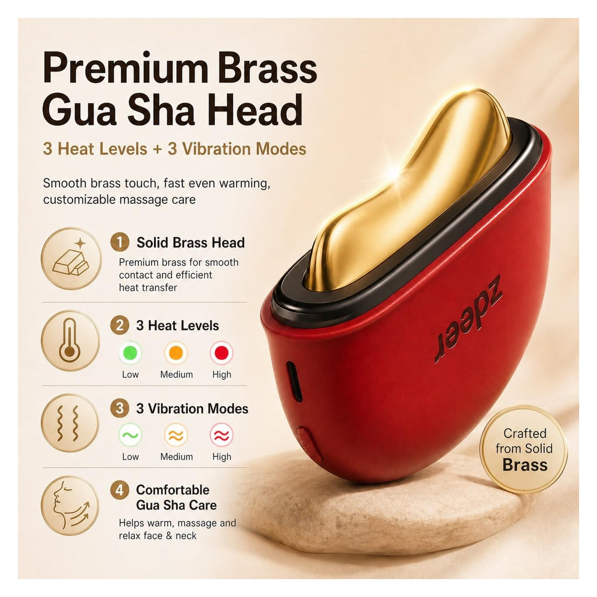 Electric Heated Gua Sha Kit – Red with Two Essential Oils original product photo