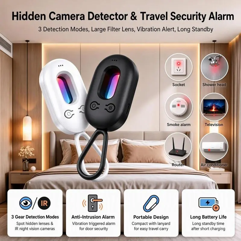 Portable Infrared Lens Finder and Vibration Alarm – White Duo source product image