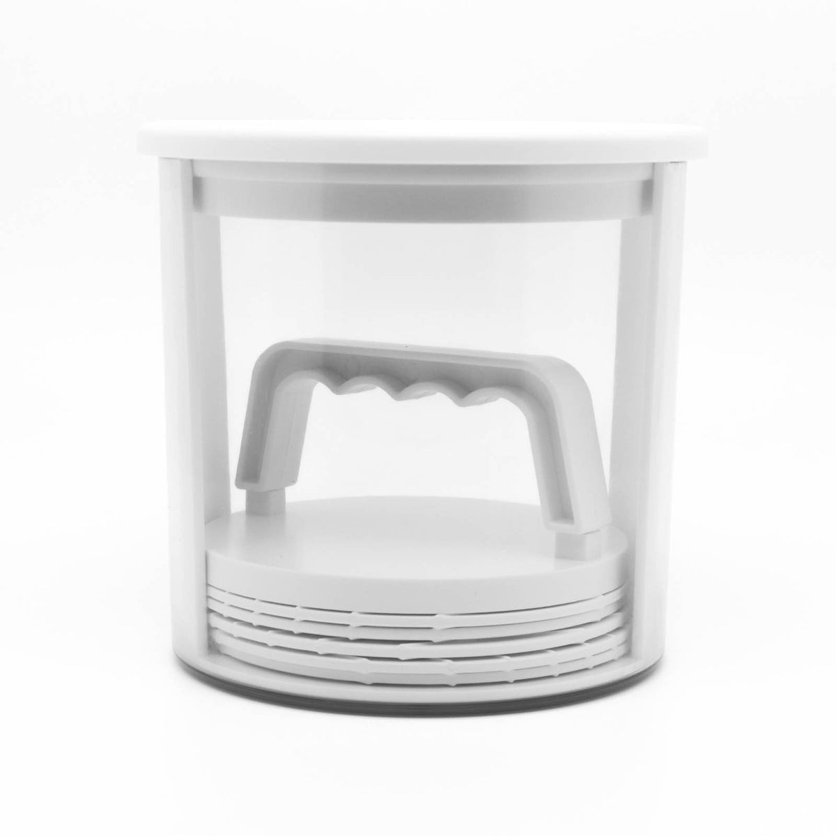 Clear patty press and handled plunger