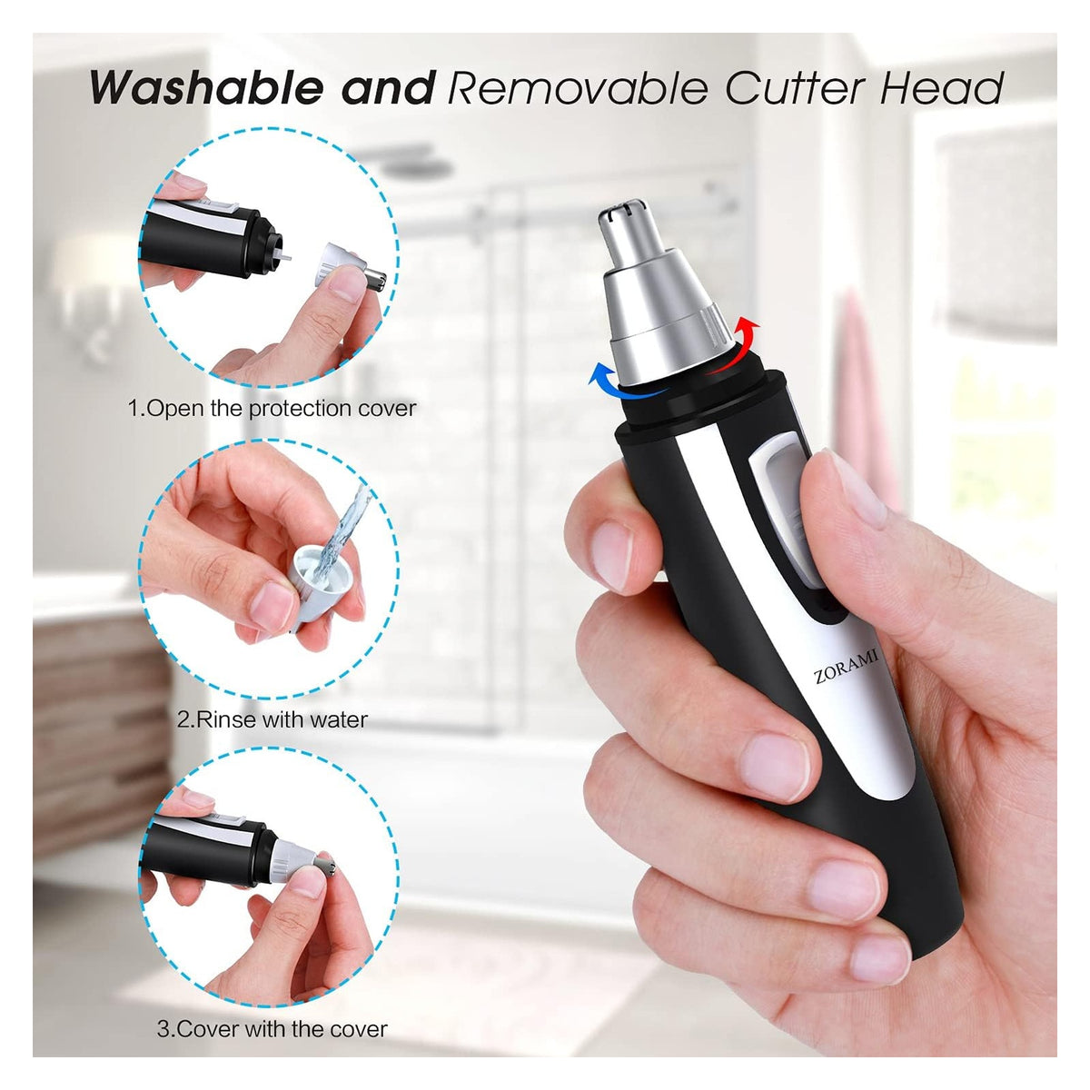 Ear and Nose Hair Trimmer Clipper - 2026 Professional Painless Eyebrow & Facial Hair Trimmer for Men Women,Battery-Opera original product photo