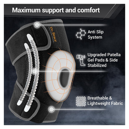 Knee Brace with Side Stabilizers and Patella Gel Pads original product photo