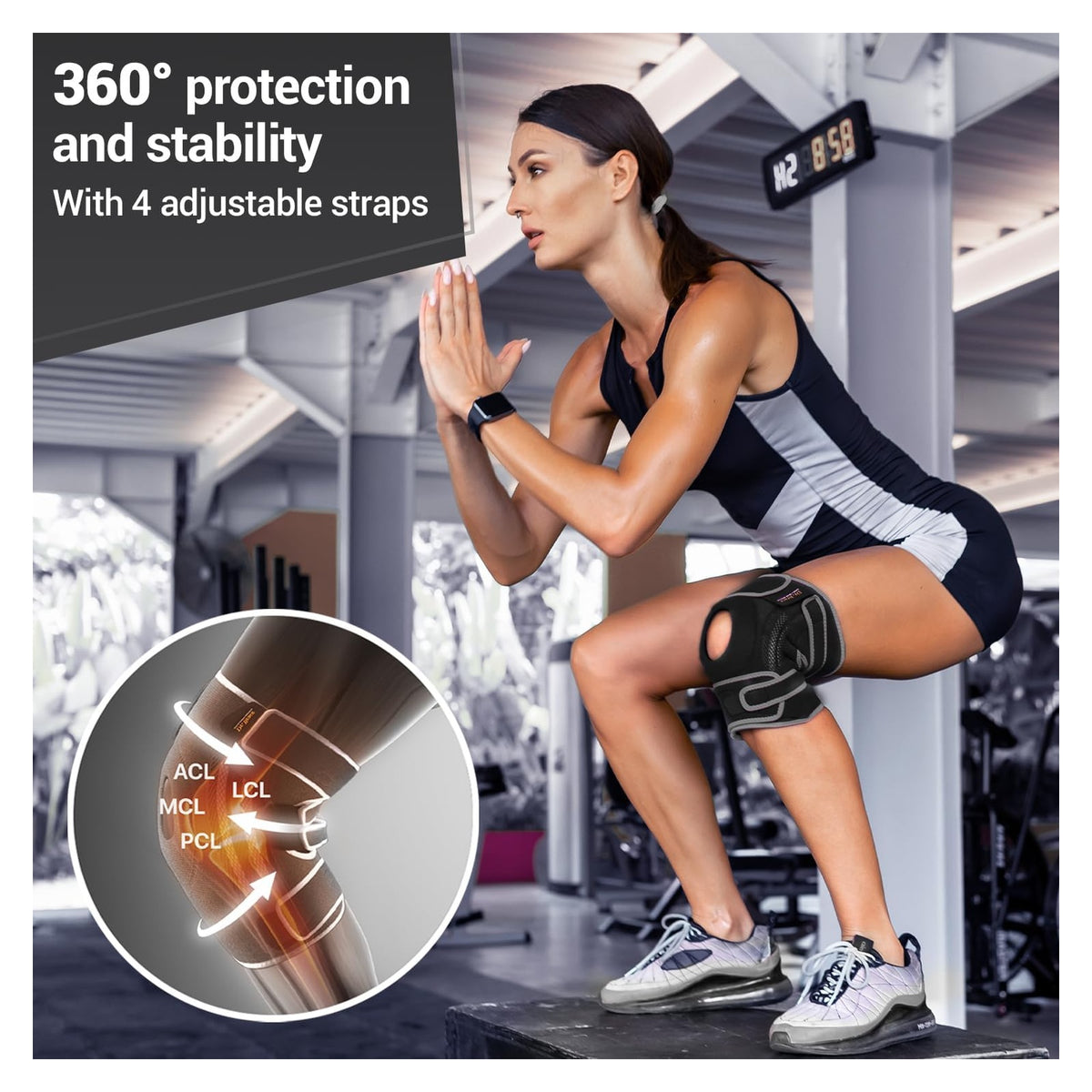 Knee Brace with Side Stabilizers and Patella Gel Pads original product photo