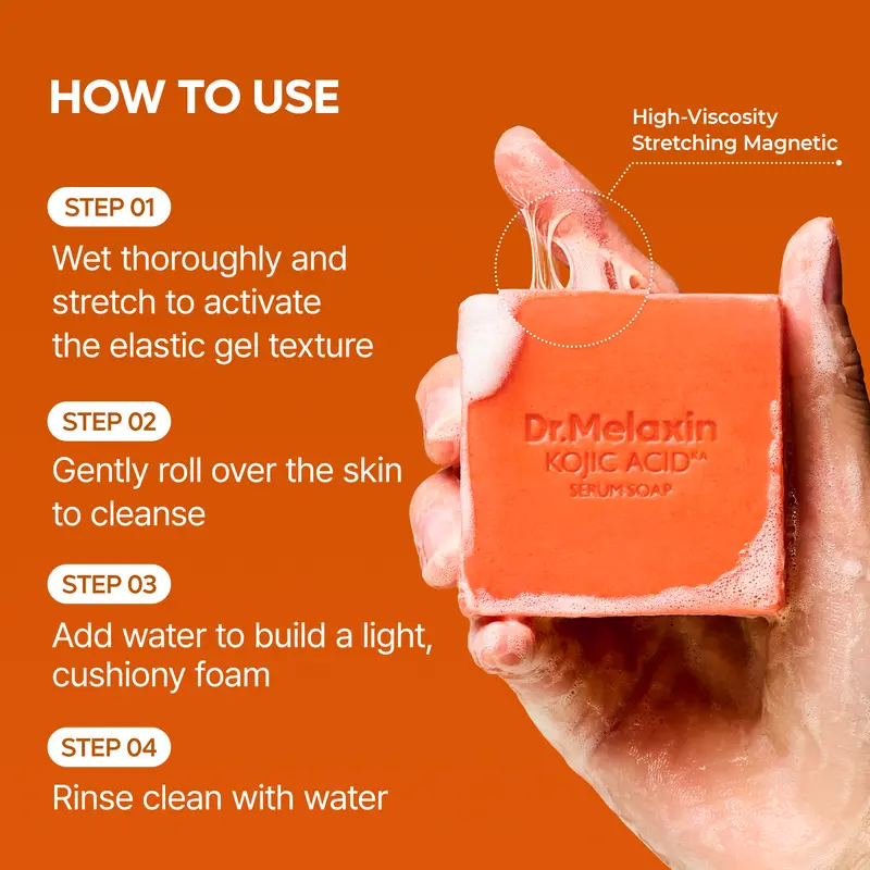 Dr.Melaxin Kojic Acid Turmeric Serum Soap Duo source product image