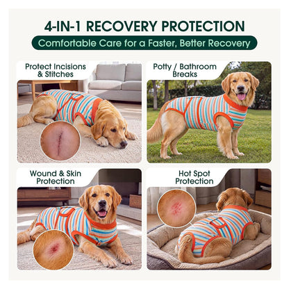 Kuoser Recovery Suit for Dogs Cats, Soft Dog Surgery Suit Female Male Spay original product photo