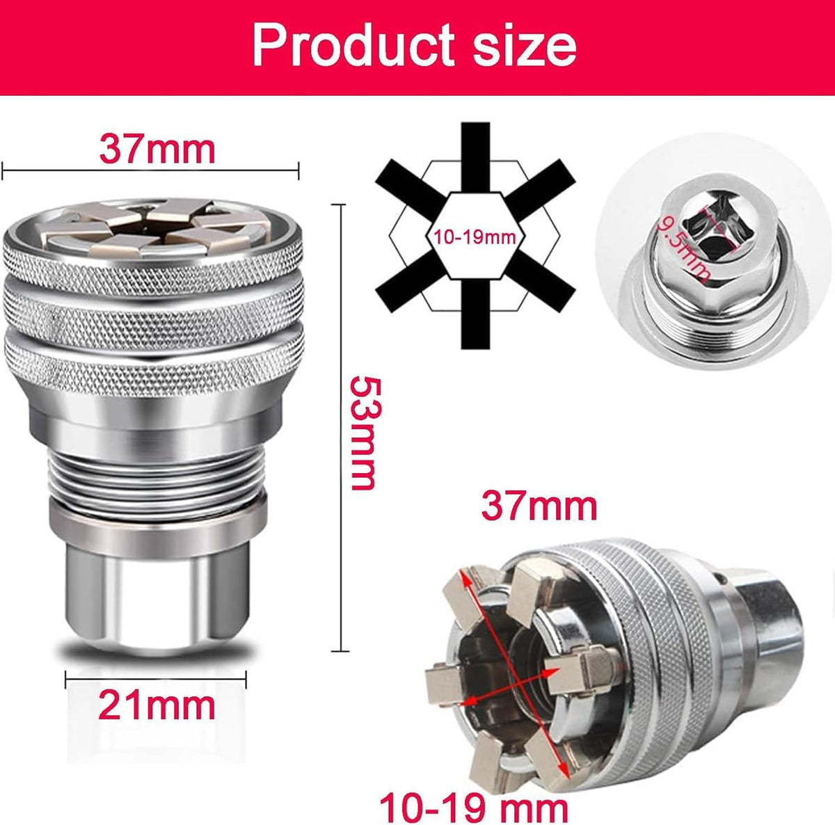 Adjustable Universal Socket & Adapter Set — 2 Kits — original product view 2