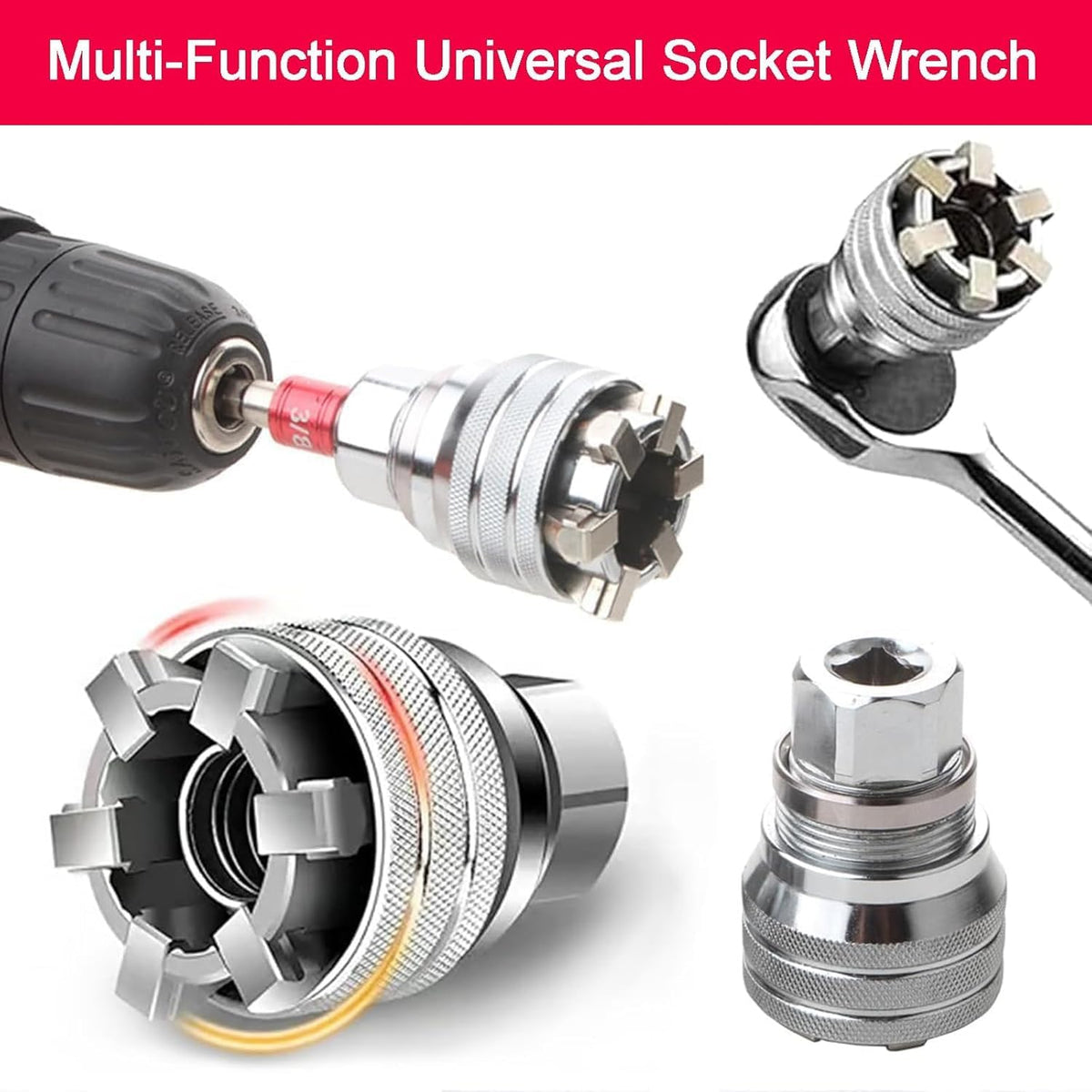 Adjustable Universal Socket & Adapter Set — 2 Kits — original product view 7