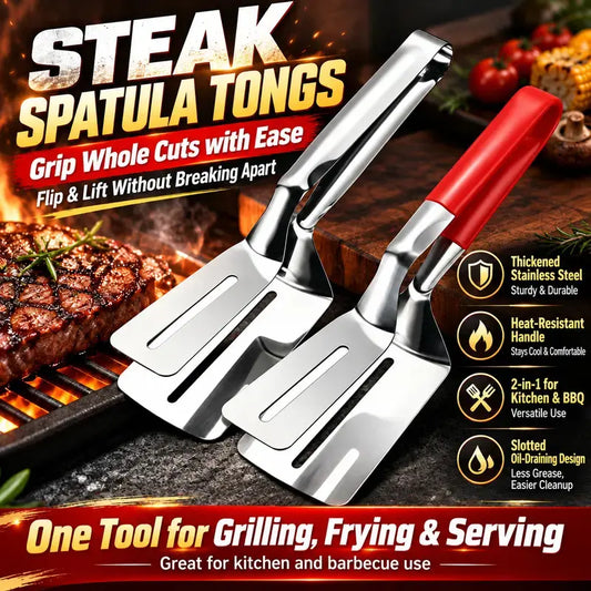 Original stainless steel spatula tongs photo 1