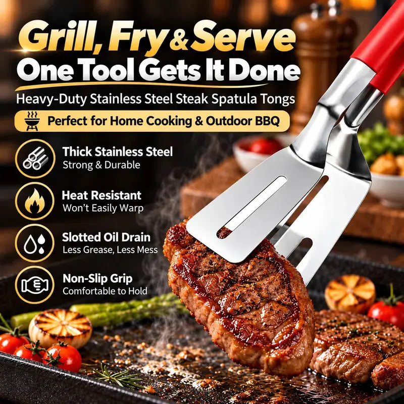 Original stainless steel spatula tongs photo 2