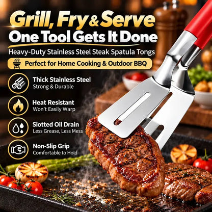 Original stainless steel spatula tongs photo 2