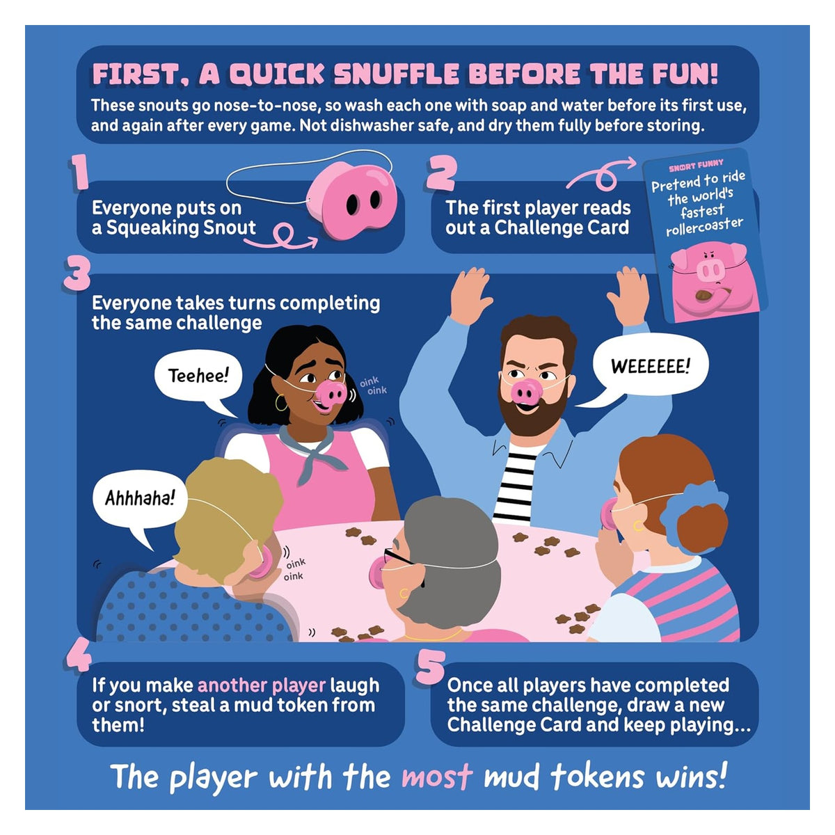 Snort Funny Laugh-You-Lose Family Party Game original product photo