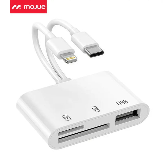 MOJUE 5-in-1 Lightning and USB-C Card Reader – product view