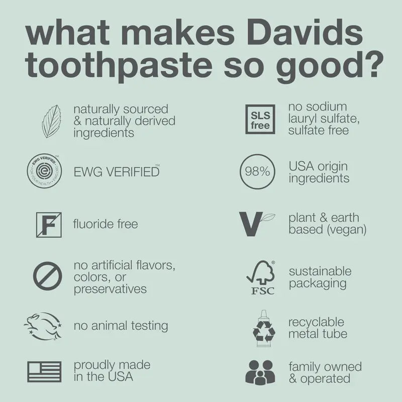Davids Starter Kit - Hydroxi Whitening & Enamel Health Toothpaste with Nano Hydroxyapatite, Bamboo Toothbrush, Soft Plant-Based Bristles, Fluoride-Free,  - TikTok Exclusive Bundle Price original gallery 7
