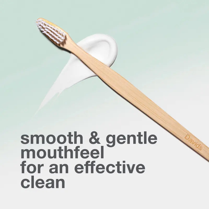 Davids Starter Kit - Hydroxi Whitening & Enamel Health Toothpaste with Nano Hydroxyapatite, Bamboo Toothbrush, Soft Plant-Based Bristles, Fluoride-Free,  - TikTok Exclusive Bundle Price original gallery 4