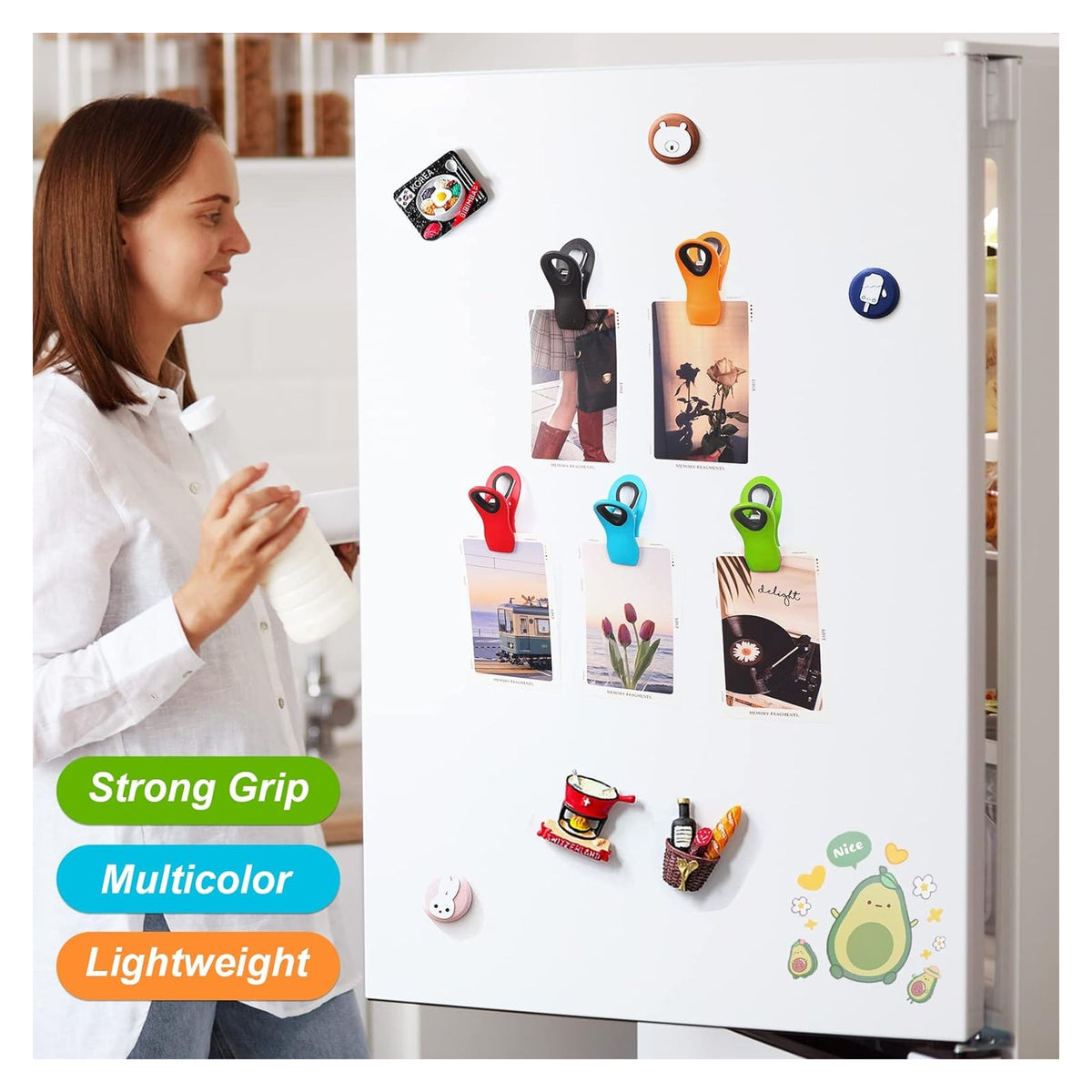 JETMORE 12 Pack Chip Clips Bag Clips, Magnetic Bag Clip for Food Storage original product photo