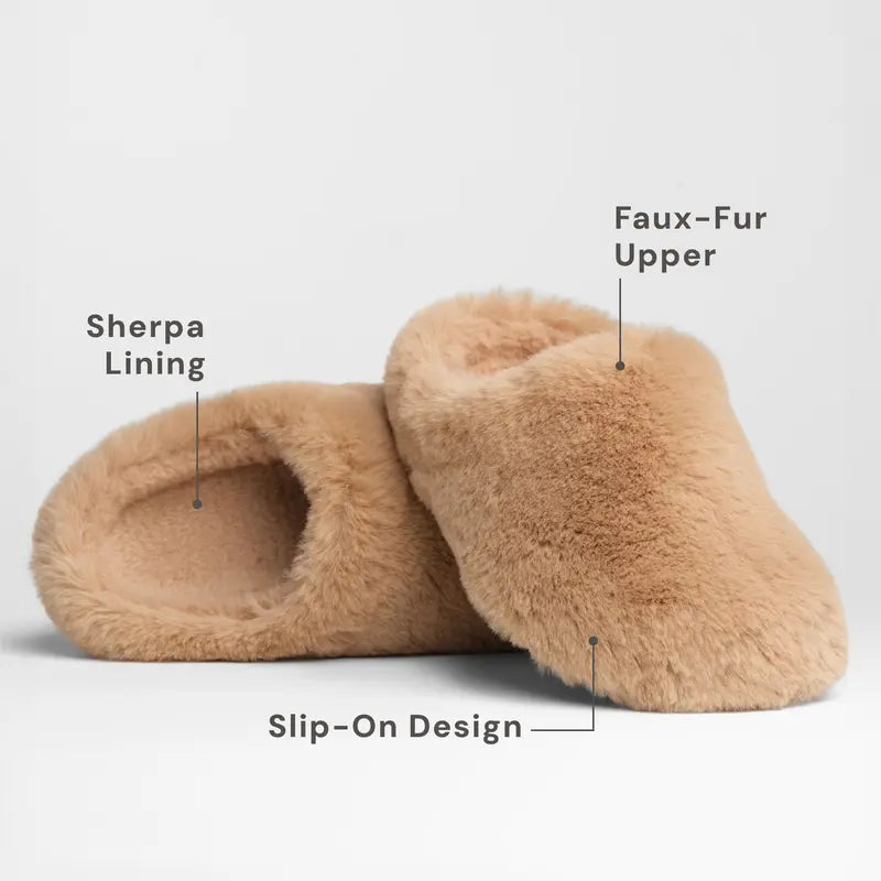 Comfrt Dreamer Faux-Fur Slippers – Two-Pair Set original product photo