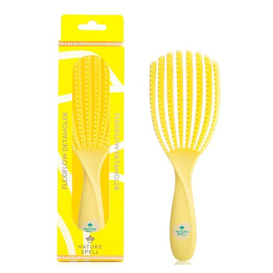 Nature Spell FlexiFlow Detangling Brush - Two-Brush Set - Yellow