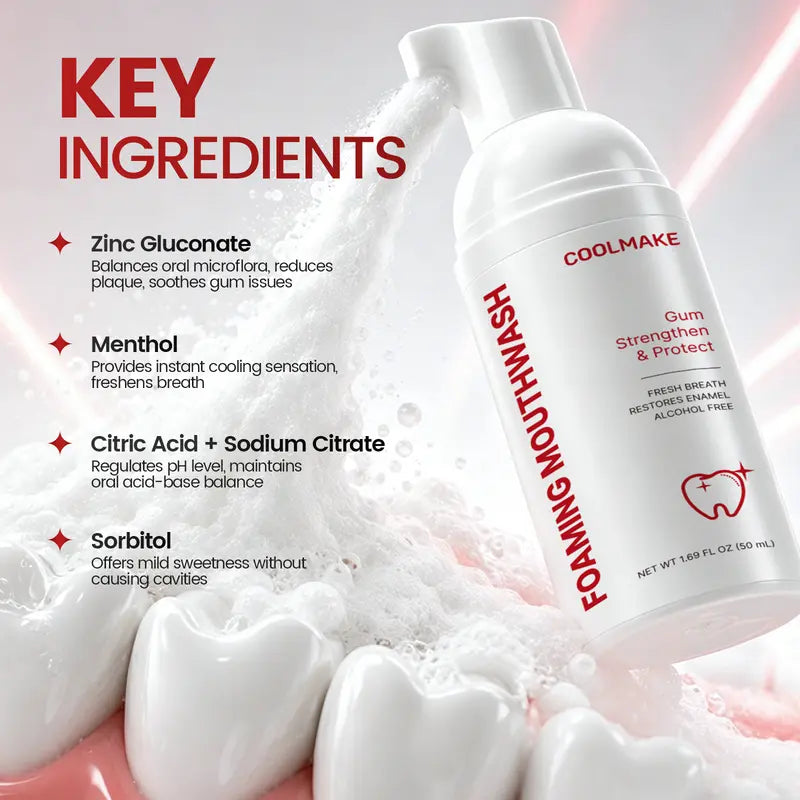 COOLMAKE Foaming Mouthwash – Two Bottles – product view