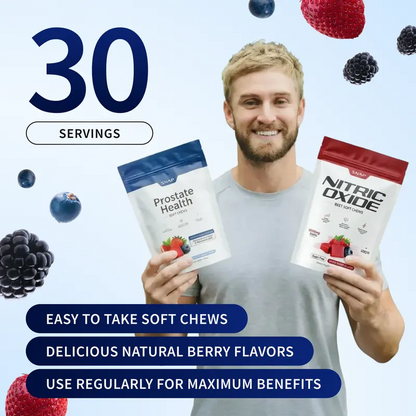 Snap Supplements Prostate Health + Nitric Oxide Chews — Two-Bag Set — original product photo 5