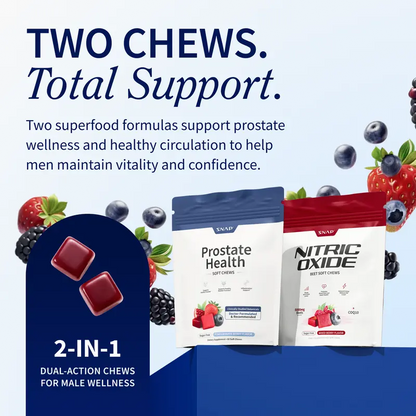 Snap Supplements Prostate Health + Nitric Oxide Chews — Two-Bag Set — original product photo 2