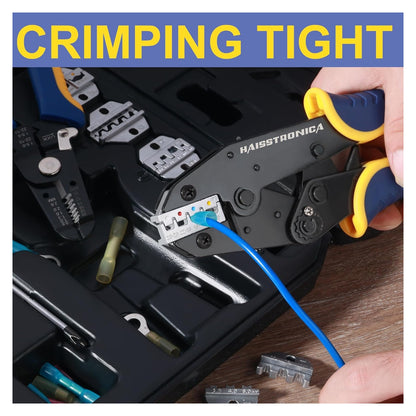 haisstronica 6PCS Crimping Tool Set, Interchangeable Terminal Dies original product photo
