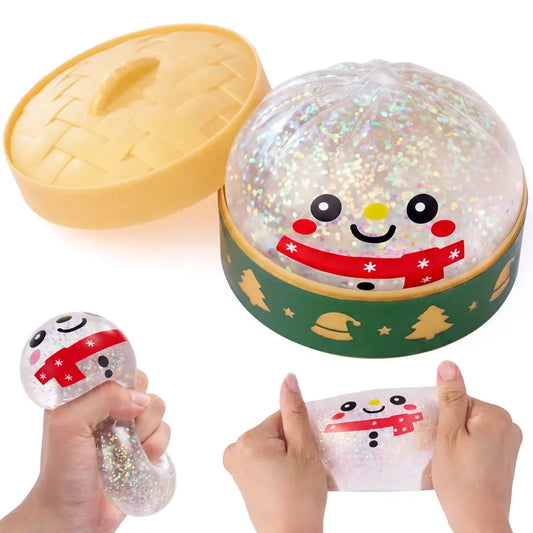 JOYIN Christmas Dumpling Squishy Toys – Matching Duo – 1Pcs Snowman Dumpling