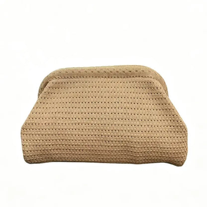 Soft Retro Cloud Clutch Bag — Khaki