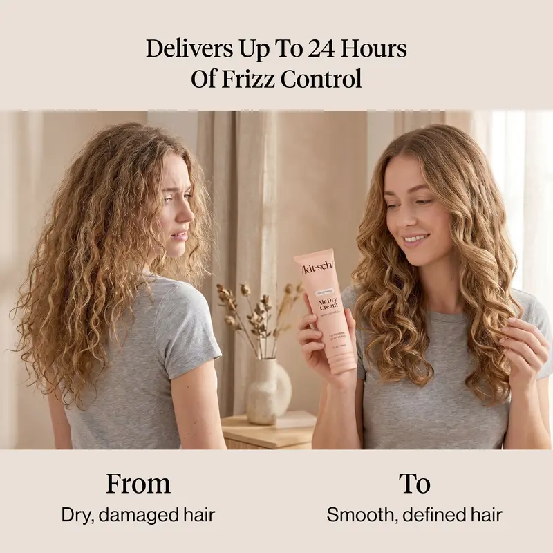 Kitsch Smoothing Air Dry Cream – 148 ml Duo source product image